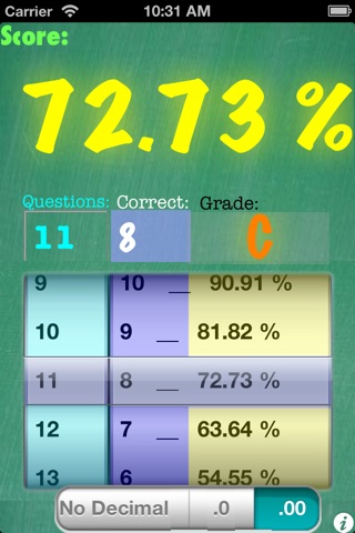 iSlide Grader (A+ 123 Easy Simple Classroom Grading Calculator) screenshot 2