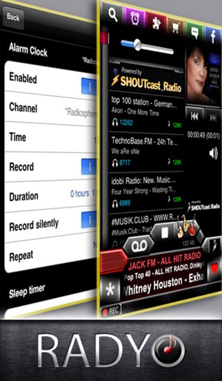 RADYO PRO - Advanced Radio with Silent Recorder, Alarm Clock and Ringtone Designer Screenshot 2