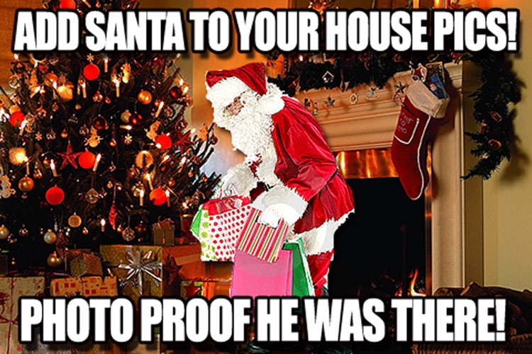 A Santa Photo - Catch Santa in Your House on Christmas!