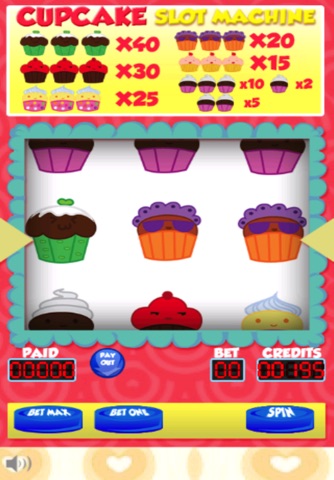 Cupcake Slot Machine - Frosting Gambling Casino Free screenshot 3