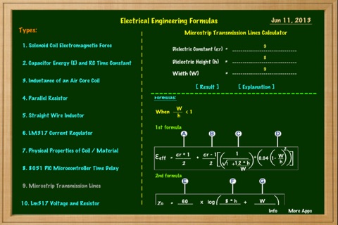 Electrical Engineering Formulas screenshot 4