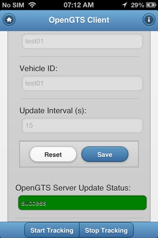 OpenGTS Tracking Client screenshot 2