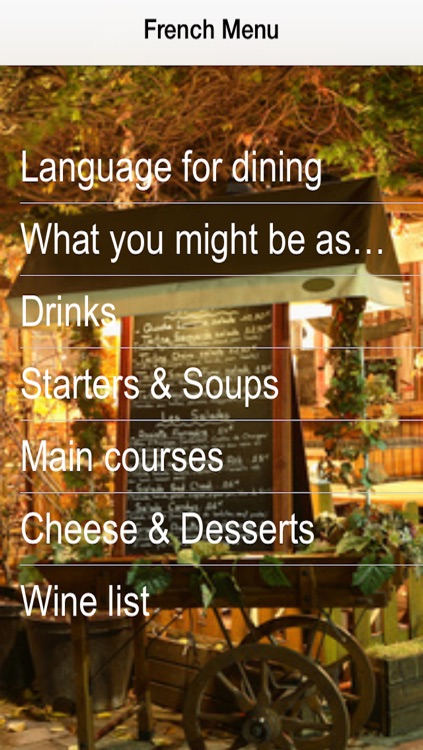 French Menu