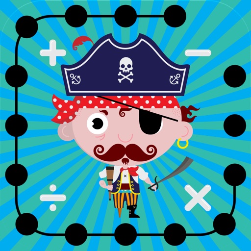 Math Dots(Pirates) - Connect To The Dot Puzzle / Kids Pirate Flashcard Drills for Adding & Subtracting Icon