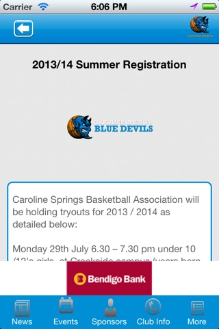 Caroline Springs Blue Devils Basketball Club screenshot 2