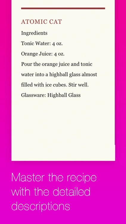 BarBack Non - Alcoholic Drink Guide