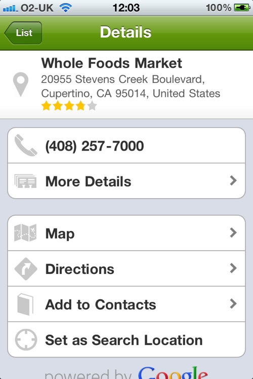 OrganiFinder - Find your nearest Whole Foods Market