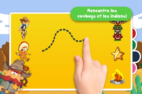 Free Kids Puzzle Teach me Cowboys and Indians Cartoon: Learn about Indian adventures and cool cowboys screenshot 2
