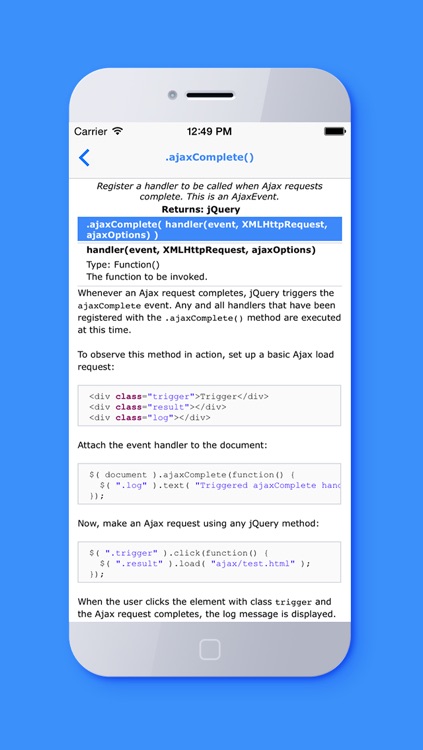 jQuery Aide - JavaScript and jQuery api tool screenshot-3