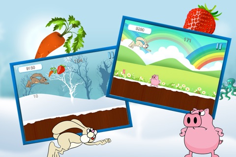 Hungry Rabbit Run - Crazy Bunny Jump To Eat Yummy Carrot (Free Game) screenshot 2