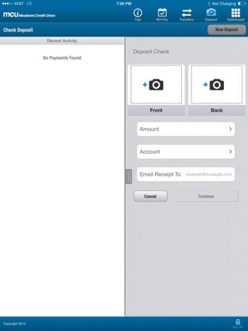 Meadows Credit Union for iPad screenshot 3
