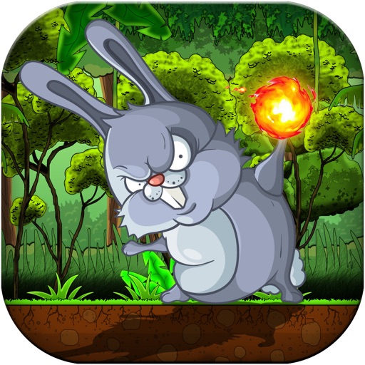 Bunny Jungle Jump & Fire Throw - Jumping Rabbit & Flying Burning Ball FREE FUN iOS App