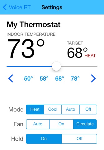 Voice RT: Control a WiFi Radio Thermostat with Speech Commands screenshot 2