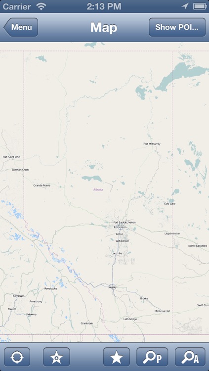Alberta, Canada Offline Map - PLACE STARS