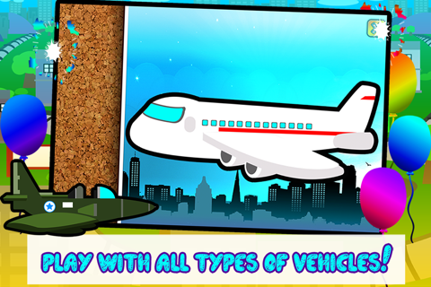 Kids Trains, Planes & Boat Vehicles - Puzzles for Kids (toddler age learning games free) screenshot 4