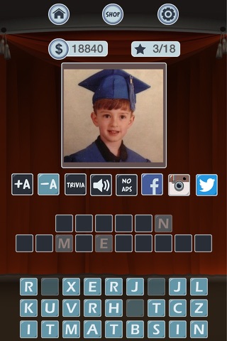 Before The Fame Name Game Celebrity Version Free Trivia Word Puzzle Game. Fun App Guess Celebrities and Movie Stars from yearbook photos, baby pictures and way before they became Hollywood Stars. screenshot 2