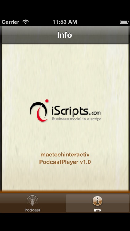 iScripts Podcast Player