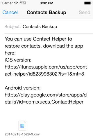 Contacts Backup Restore screenshot 3