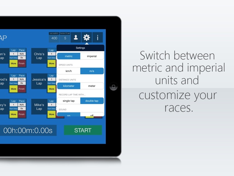 Run Lap Tap HD - Multiple Runner Lap Timer & Stopwatch