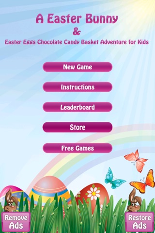 A Easter Bunny  & Easter Eggs Chocolate Candy Basket Adventure for Kids Free screenshot 2