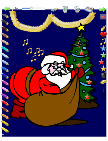 サンタクロース、クリスマスツリー、エルフ、および多くのiPadのための子供のための色〜24クリスマスの図面 - 無料のおすすめ画像2