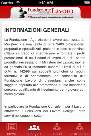 Fondazione Lavoro screenshot 3