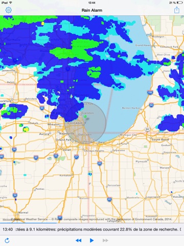 Rain Alarm XL - Rain Alerts and Live Doppler Radar Images screenshot 3