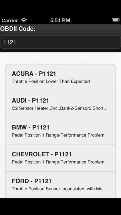 OBD II Codes