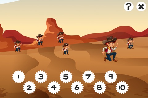 123 Baby & Kid-s Learn-ing To Count-ing Number-s To Ten Game-s: Free Play-ing & Learn-ing Fun with Cow-Boys screenshot 2