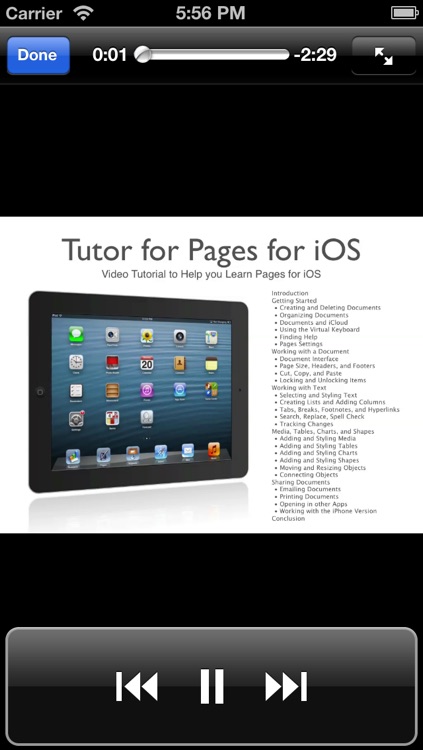 Tutor for Pages for iOS - Video Tutorial to Help you Learn Pages