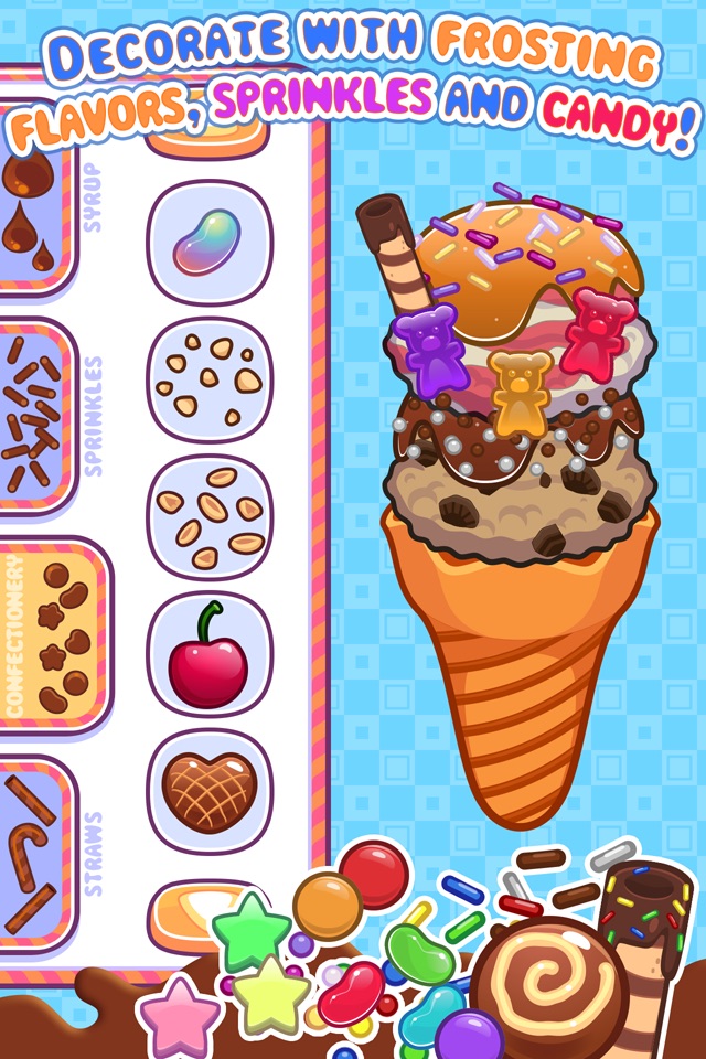 My Ice Cream Maker - Create, Decorate and Eat Sweet Frozen Desserts screenshot 3