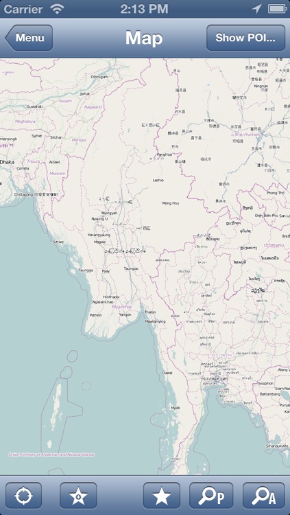 Burma (Myanmar) Offline Map - PLACE STARS