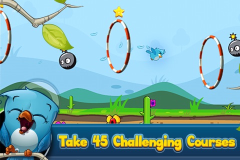 Flippin Bird Pro - Flying Stunt Tricks School to Test your Driving and Don't Touch the Hoops by Go Free Games screenshot 2