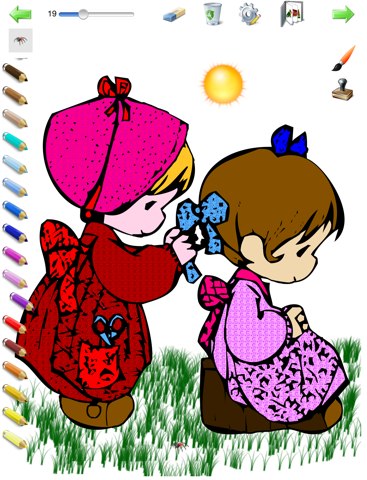 Livre de coloriages et autocollants pour les petites filles HD screenshot 2