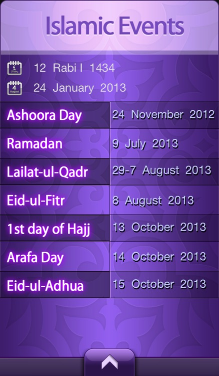 Islamic Calendar - التقويم الإسلامي