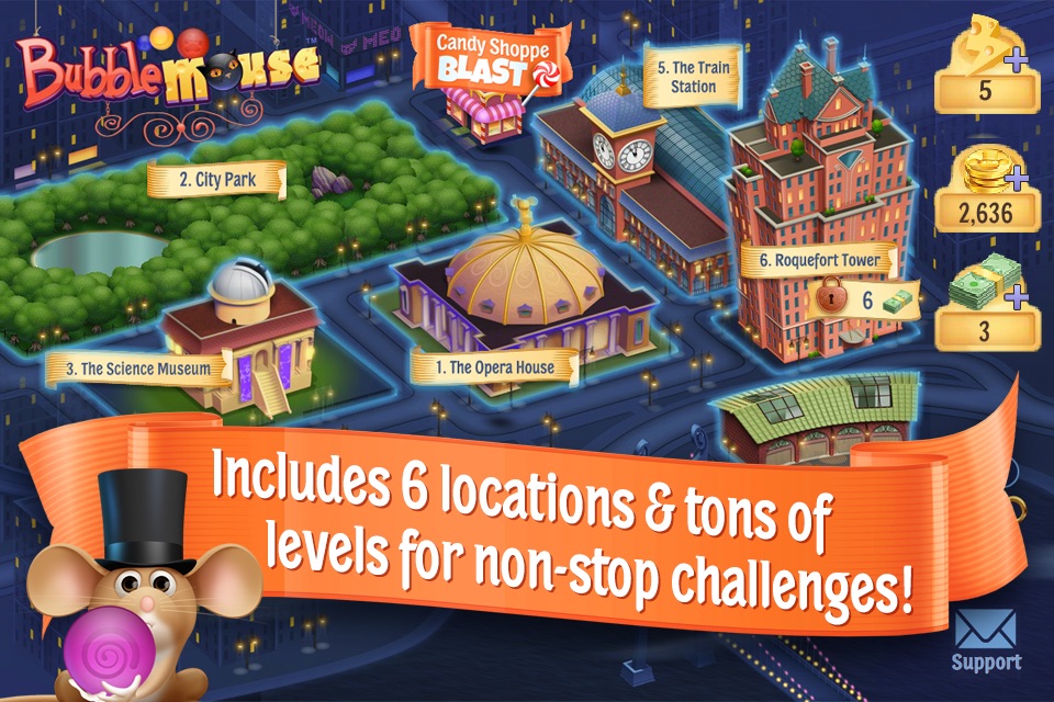 Bubble Mouse City Adventure & Candy Shoppe Blast screenshot 2
