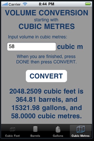 Oilfield Volume Conversion