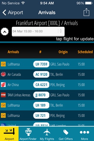Frankfurt Airport am Main (FRA) Flight Tracker (Frankfurt Flughafen) screenshot 3