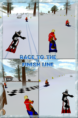 DownHill Racing - Crazy Winter Snowboard Race Free screenshot 4