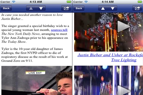 News HQ for Justin Bieber screenshot 2