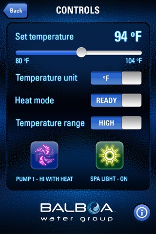 Bullfrog Spas – CloudControl™ screenshot 3