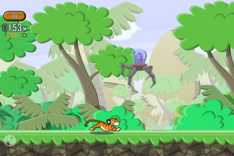 A Jungle Invasion - Angry Aliens Chasing Tiny Tiger screenshot 3