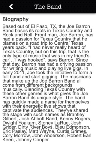 Joe Barron Band screenshot 3