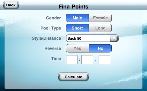 Swimmer Times Calc Free screenshot 4