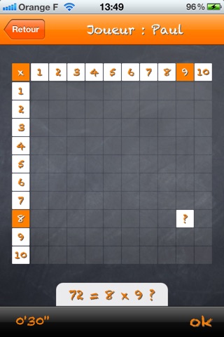 Reverse Multiplication Table screenshot 2