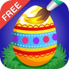 Easter Coloring Free : Paint the Eggs, rabbits and chickens