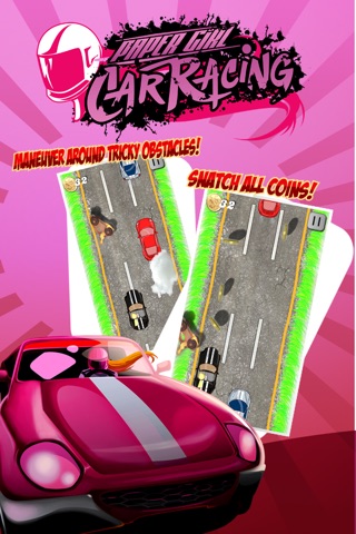 Paper Girl Car Racing screenshot 4