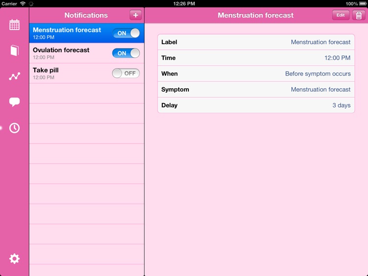 Menstrual Calendar for iPad screenshot-4