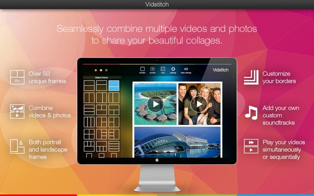 Vidstitch - Video and Picture Collage Frame(圖1)-速報App