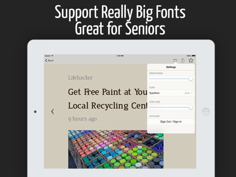 Cozy for Feedly 2 - an RSS Reader Client with Good Fonts screenshot 4